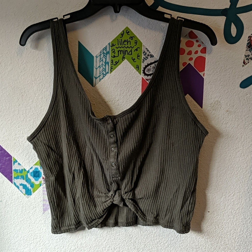 Wild fable button tie tank